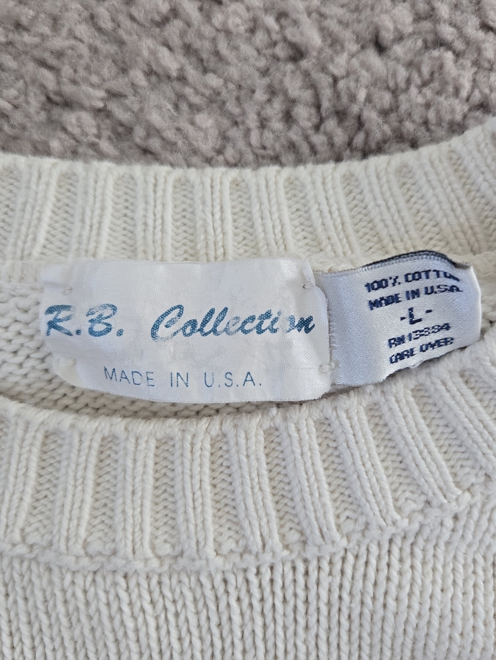 Vintage Van Heusen Sailing Boat Cotton Knit Sweater Mens Large Nautical Pteppy - Picture 16 of 16